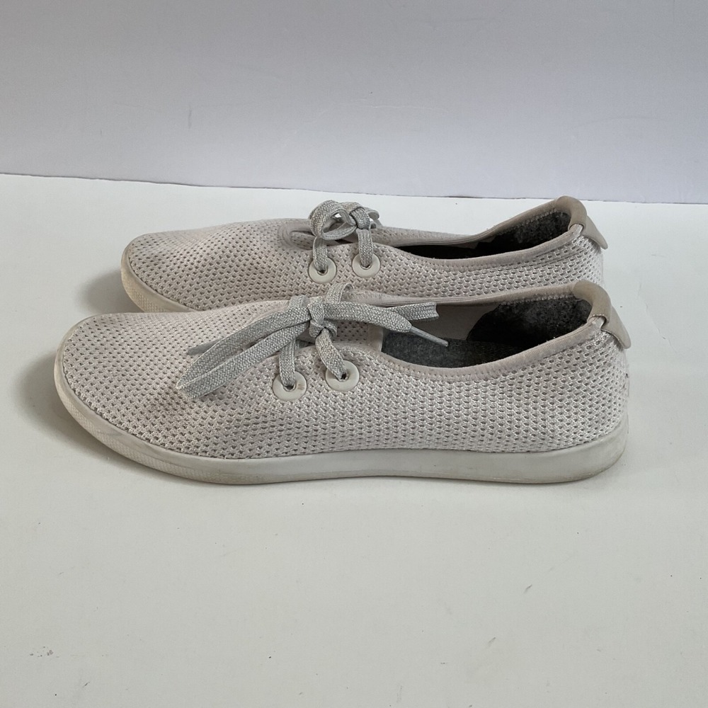 Allbirds Womens Tree Skippers TS Sneakers Casual Shoes White Knit Lace Up Sz 9